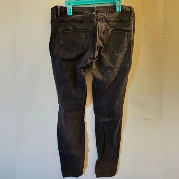 SwS Jeans Black Tight Skinny Leg Pants Skinny Jeans Jean Dark Thin Pant Dry Long - Picture 2 of 2